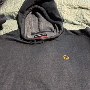Wolverine Men's Charcoal Hoodie with Gold Logo